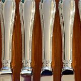 Christofle 48-piece flatware ribbon set, near mint condition