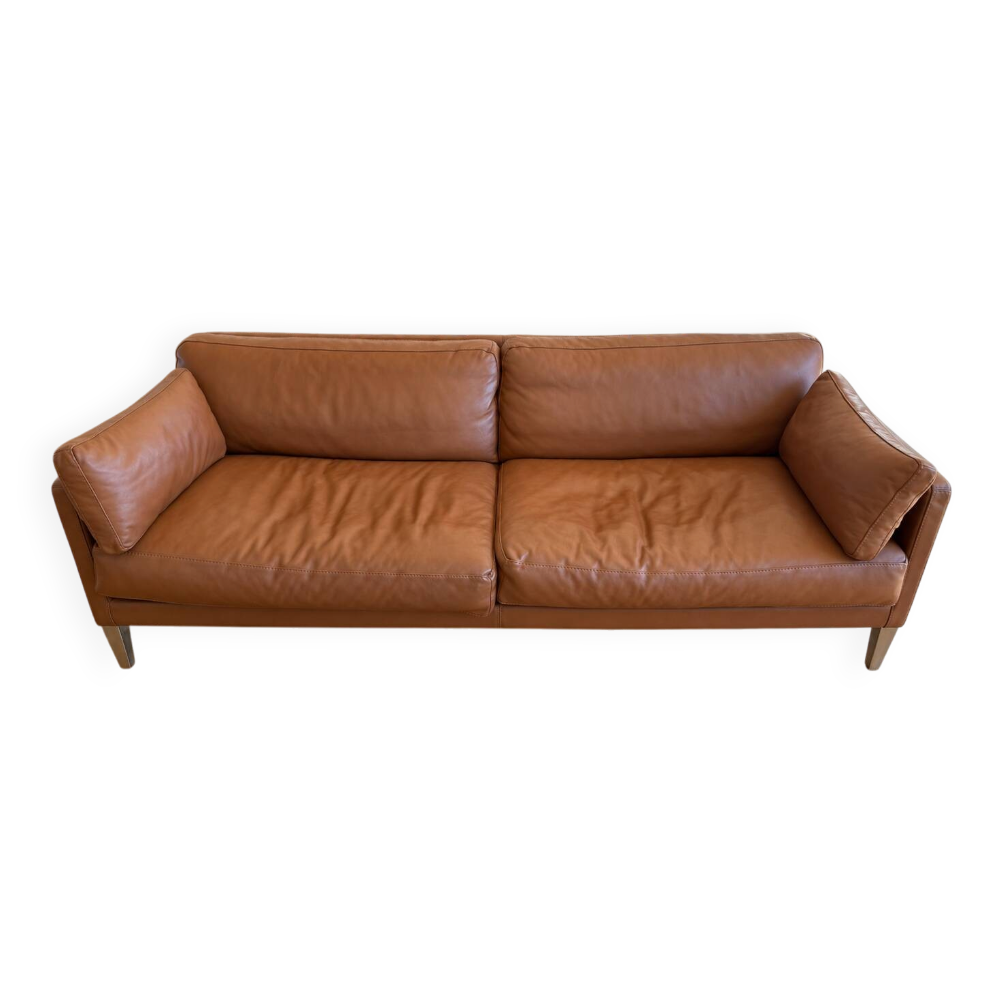 Duvivier Centquatre 3-seater sofa in camel leather — 213 cm