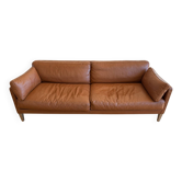 Canapé Duvivier Centquatre 3 places en cuir camel — 213 cm
