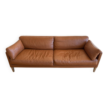 Duvivier Centquatre 3-seater sofa in camel leather — 213 cm