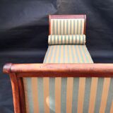 Walnut recamier bench Napoleon III daybed mid-nineteenth century