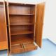 Vintage modernist wardrobe in teak and metal from the 1960s.