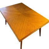 Table à manger avec 2 rallonges pieds compas