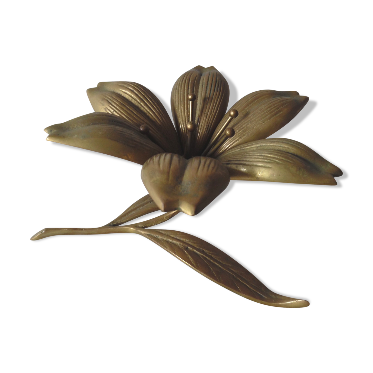 Flower brass ashtray