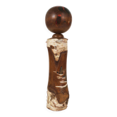 Decorative Kokeshi doll sculpture from northern Japan, hand-painted.