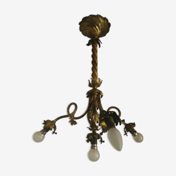 Lustre en bronze 1900