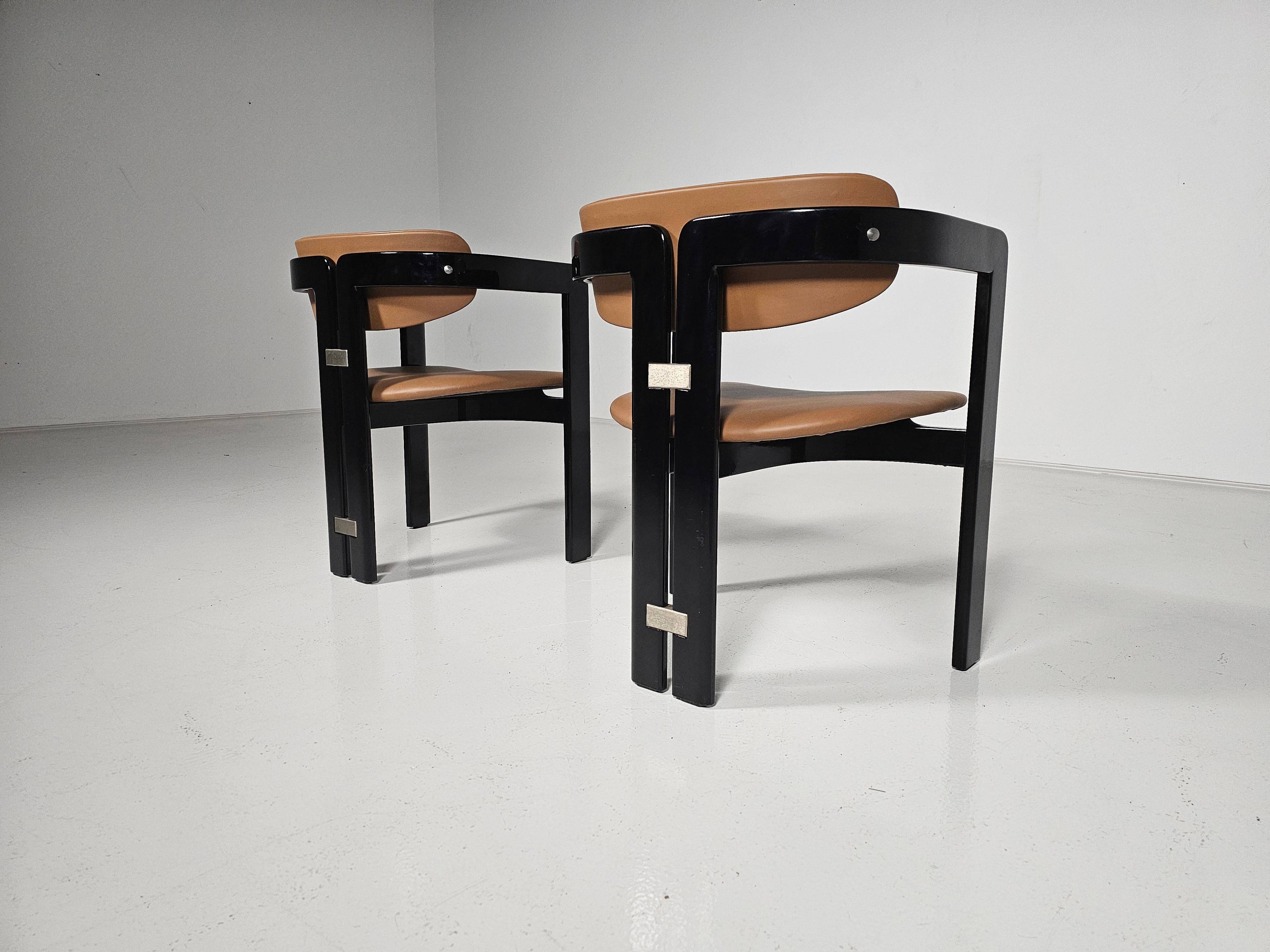 Set of two chairs by Augusto Savini, 1960s.
