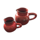 Paire de pichets rouges