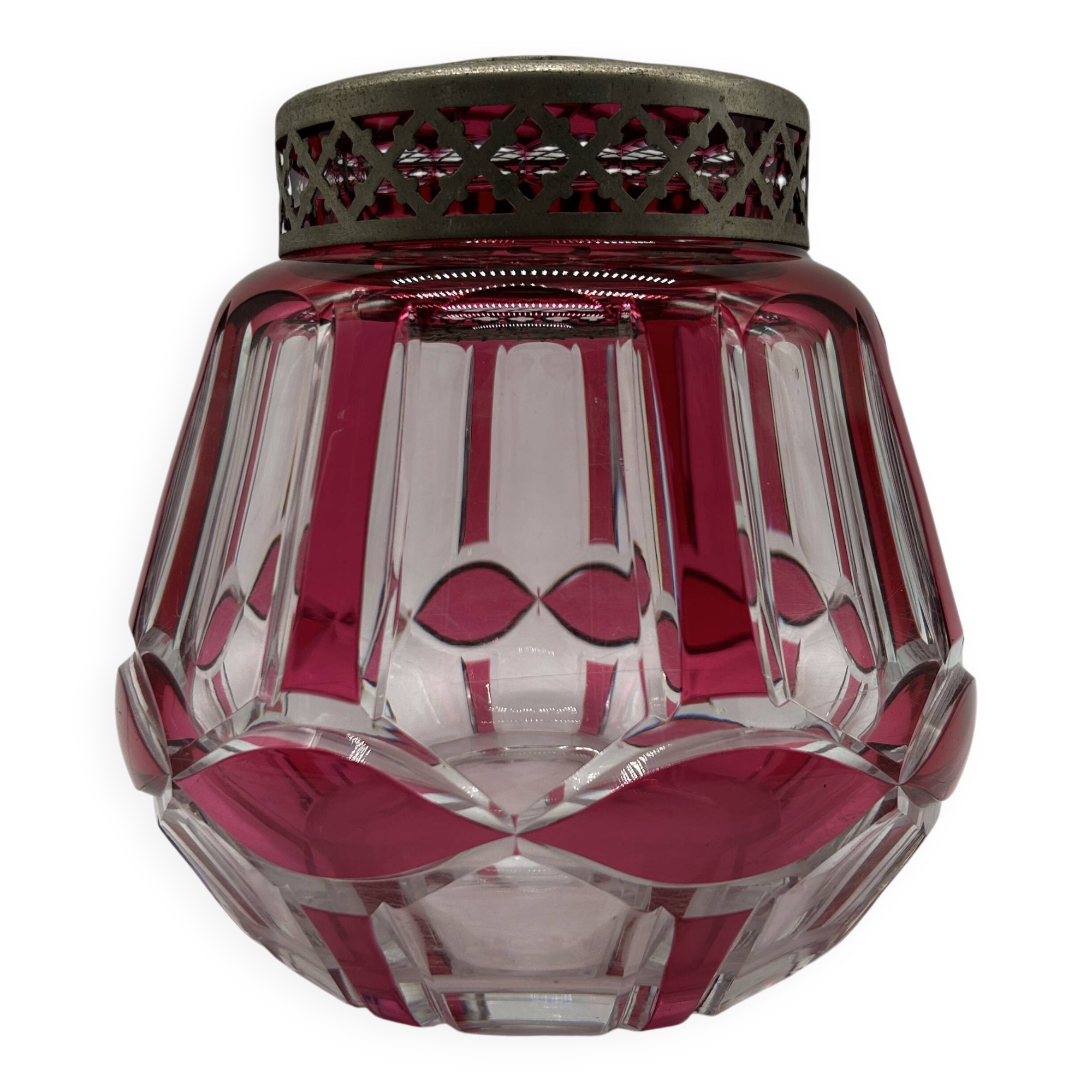 Art Deco flower holder in crystal from Val Saint-Lambert