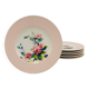 6 vintage dessert plates in porcelain, Pagnossin - Treviso Italy.