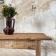 Table de ferme vintage en bois brut