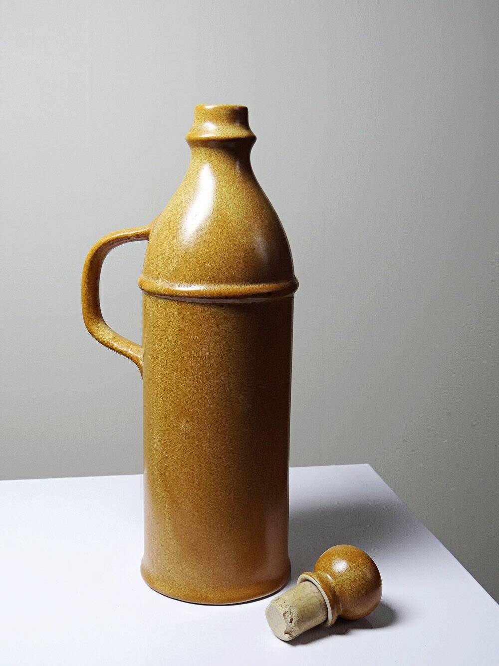 Ceramic bottle / jug / carafe in vintage stoneware style from the 60s-70s.
