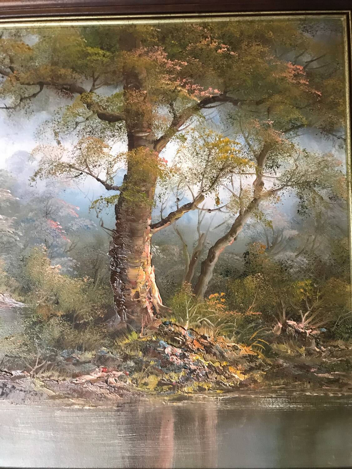 Large format landscape canvas painting