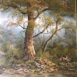 Large format landscape canvas painting