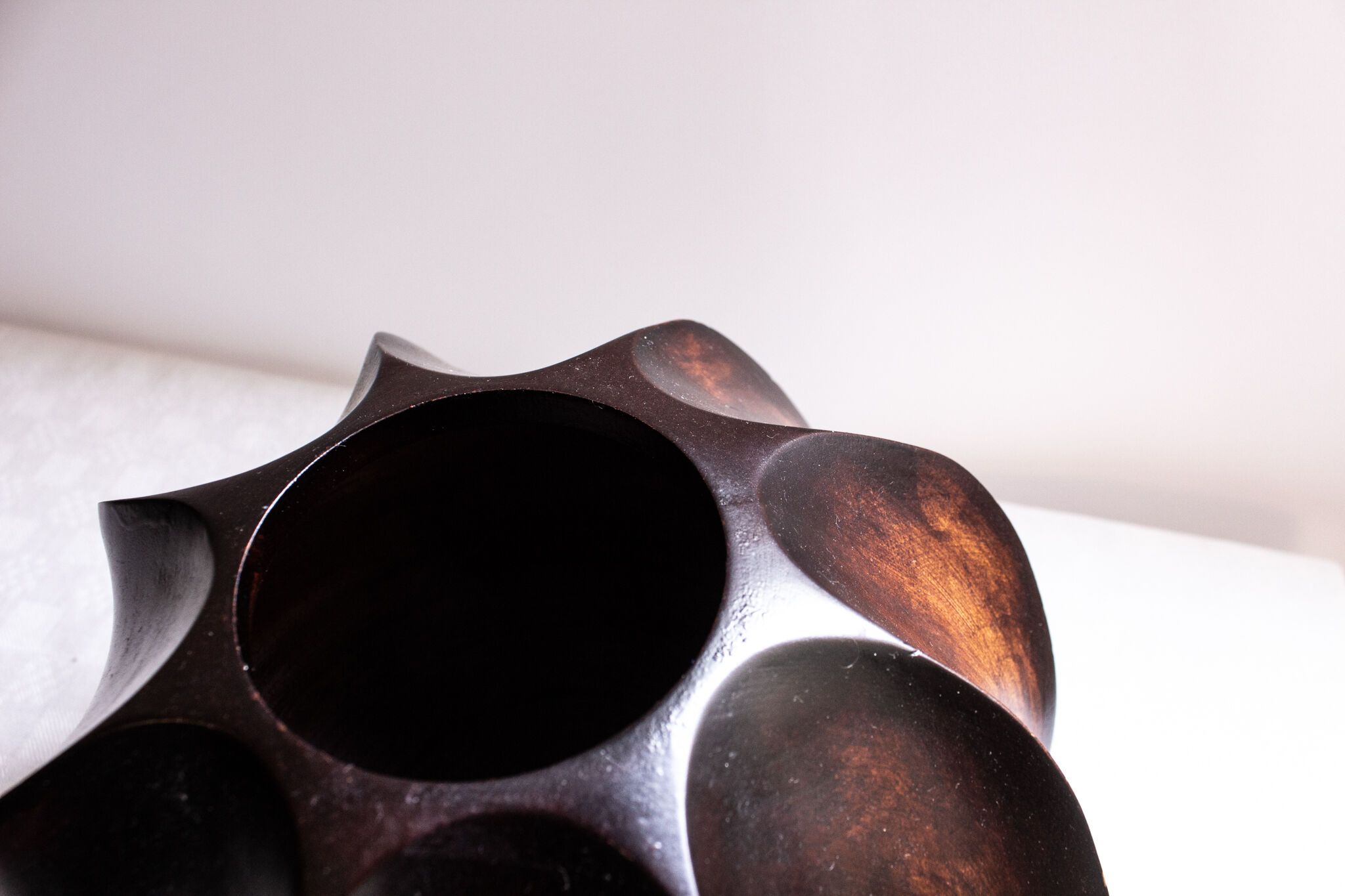 Midcentury wooden vase