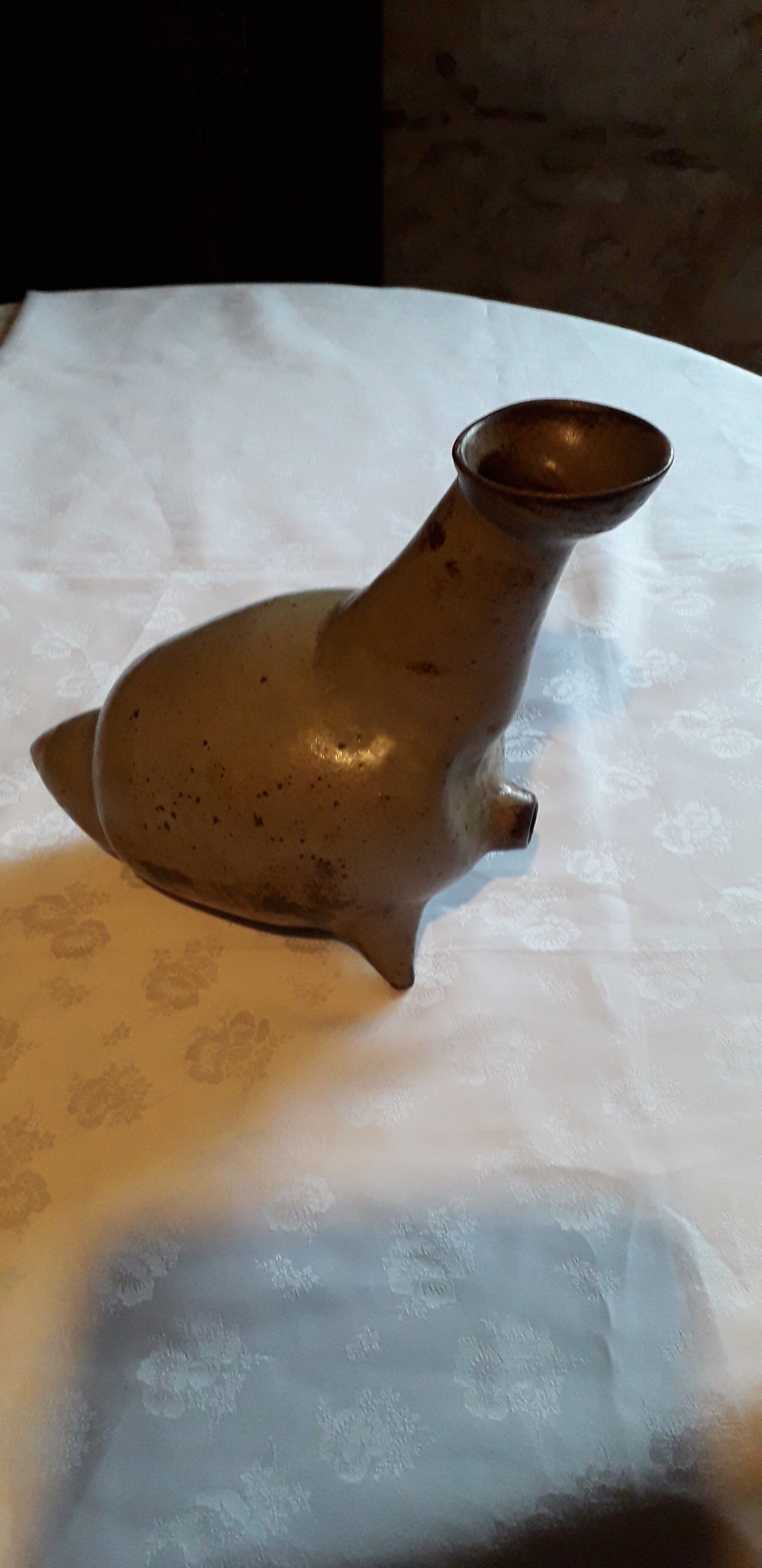 Zoomorphic ceramic (goose-shaped) vinegar maker stylized