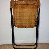 Wicker folding chair