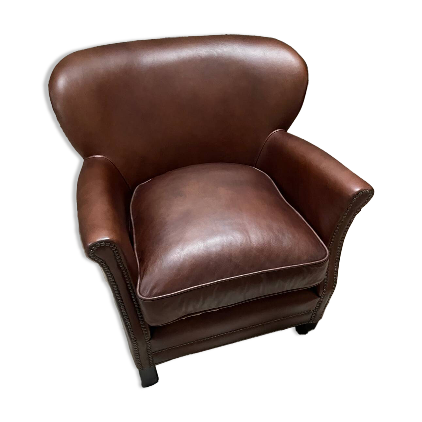 Fauteuil club en cuir