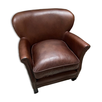 Fauteuil club en cuir