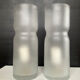 Pair of vintage lamps in frosted glass