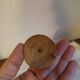 Vintage turned wooden candle holder