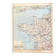 🌍Old school map Vidal-Lablache 60, 1940 - West France, Brittany