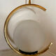 Suspension mid-century laiton et verre opalin