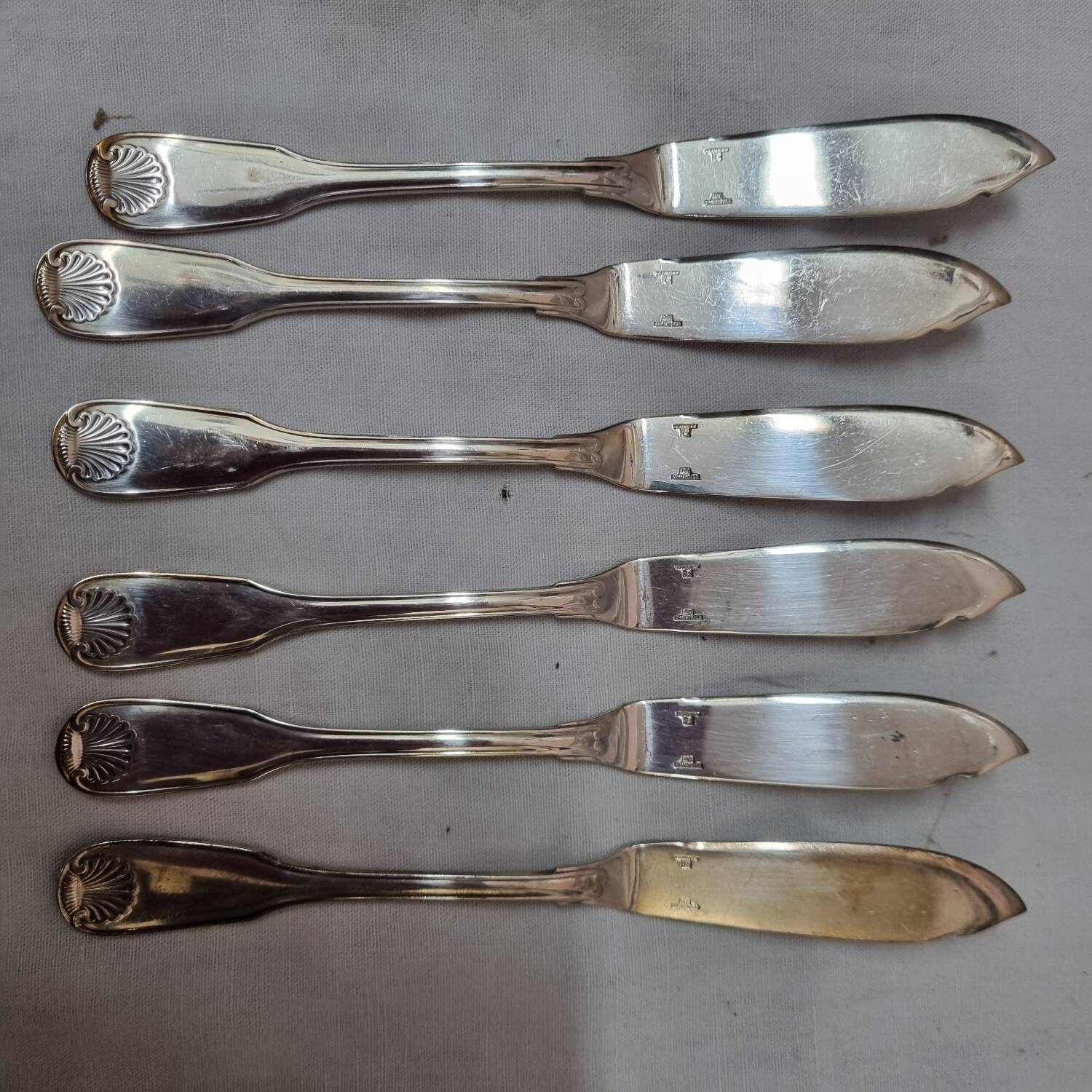 Fish cutlery, Christofle, Vendôme Coquille model
