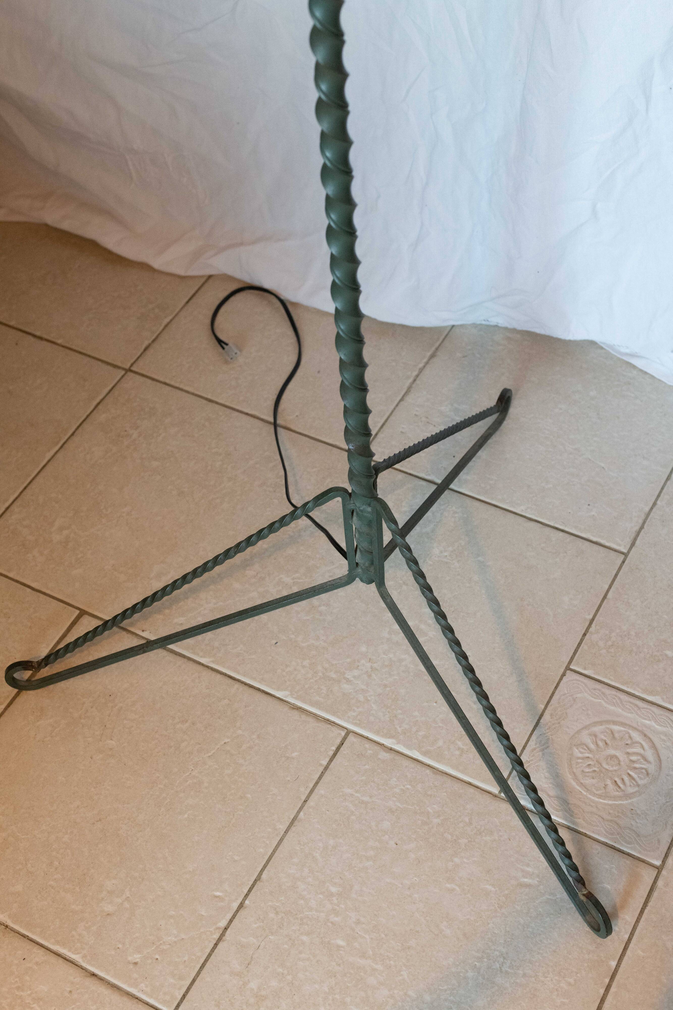 Wrought iron floor lamp, 1950s