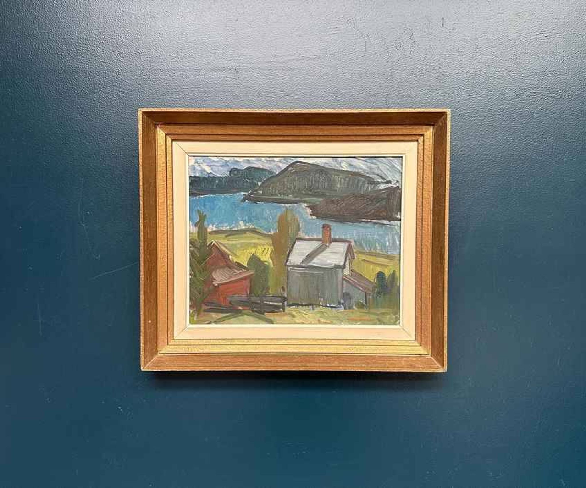 Swedish Oil on Panel – “Dockstafjärden” by Harald Öman