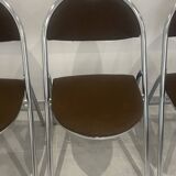 Set of 4 folding chairs in Trigano Hestia fabric