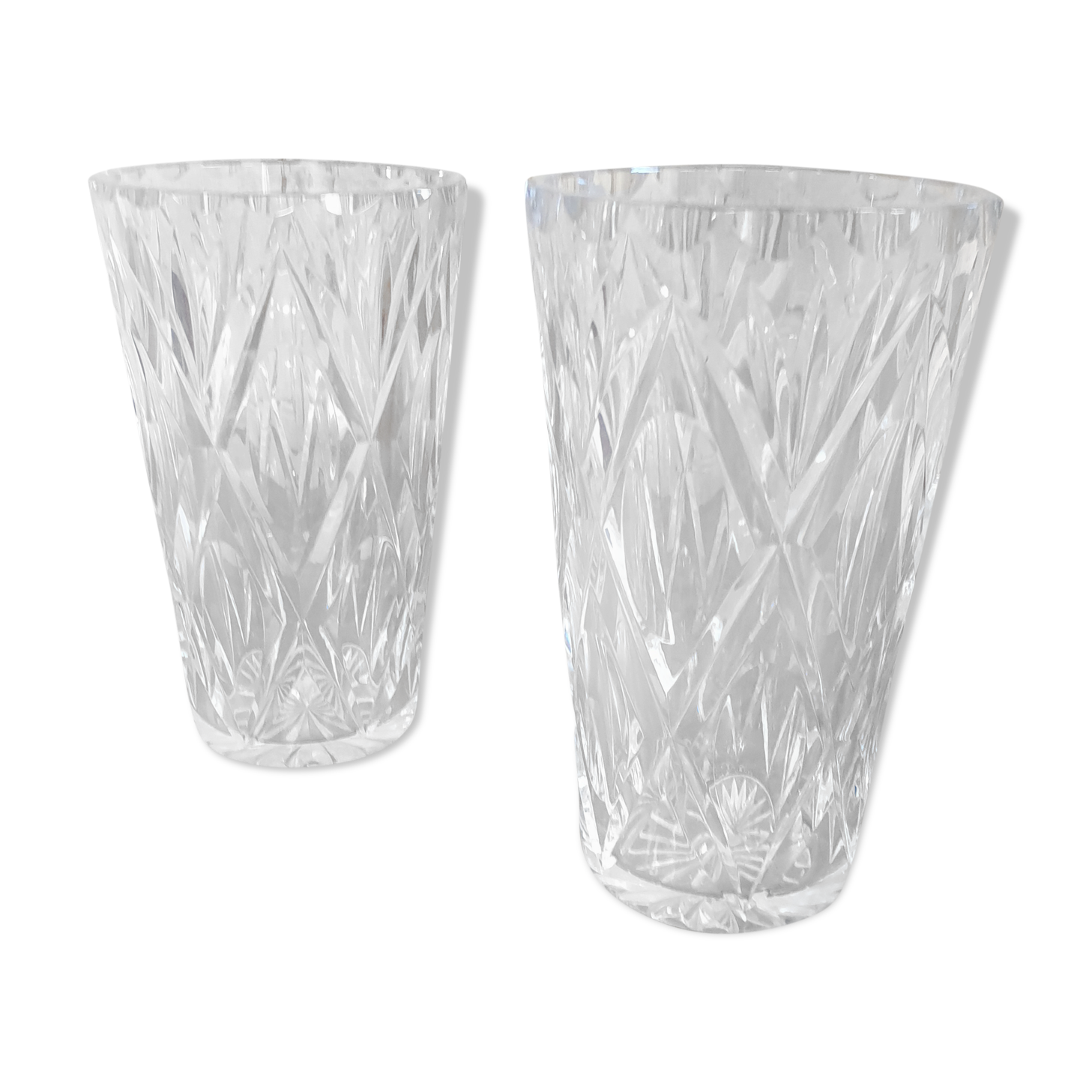 Pair of crystal vases