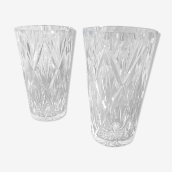 Paire de vases cristal