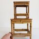 1950s Mid-Century French Bamboo and Wood Plant Pedestals, Hand-Crafted