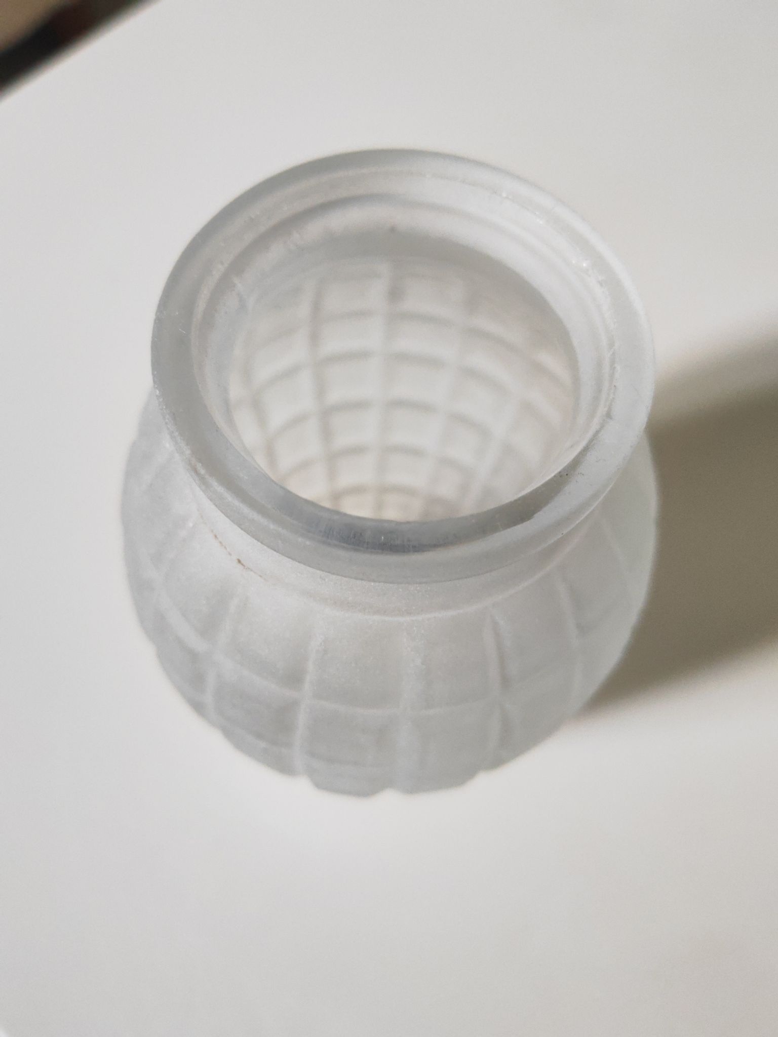 Moulded pressed glass vase