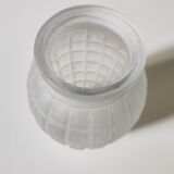 Moulded pressed glass vase