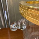 Saint Louis crystal champagne bucket with thistle thistle decor with rim