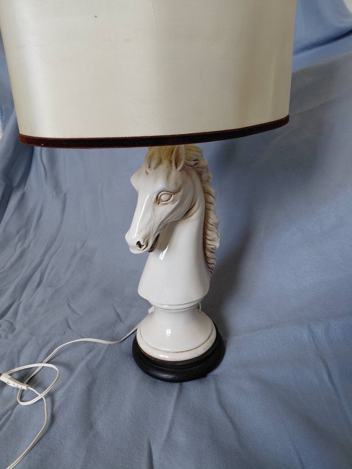 1970s ceramic horse lamp