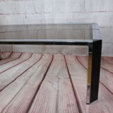 OLD VINTAGE CHROME COFFEE TABLE