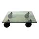 Tavolo coffee table con ruote by Gae Aulenti for Fontana Arte 1980