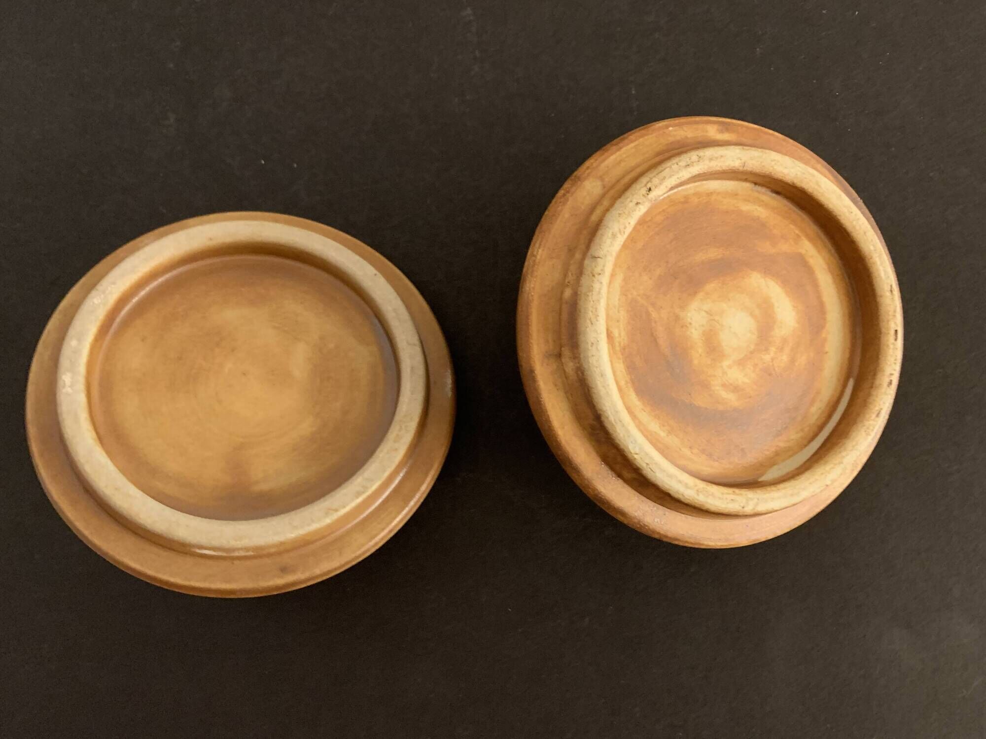 2 pots Pottery of La Colombe model sandstone flower 1970/1980