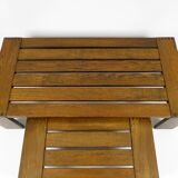 Set of 2 “dovetailed” coffee tables, 1970s