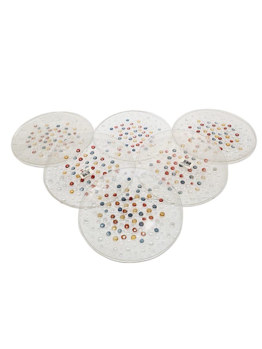 Rotor dessert set by J. Drost for Ząbkowice Gospodarcza Huta, Poland, 1970s, set of 6