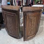 2 Louis XVI style corner cabinets