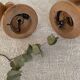 Appliques opaline et bois
