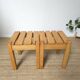 2 solid beech wood stools 1980