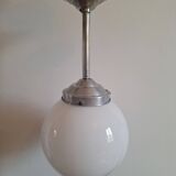 Art deco opaline ball chandelier