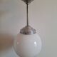 Art deco opaline ball chandelier