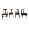 Lot de 4 chaises année 60/70 M. Zieliński type 200/100B .Ref Macha