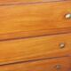 Vintage beech chest of drawers with 3 drawers from the 1950s.